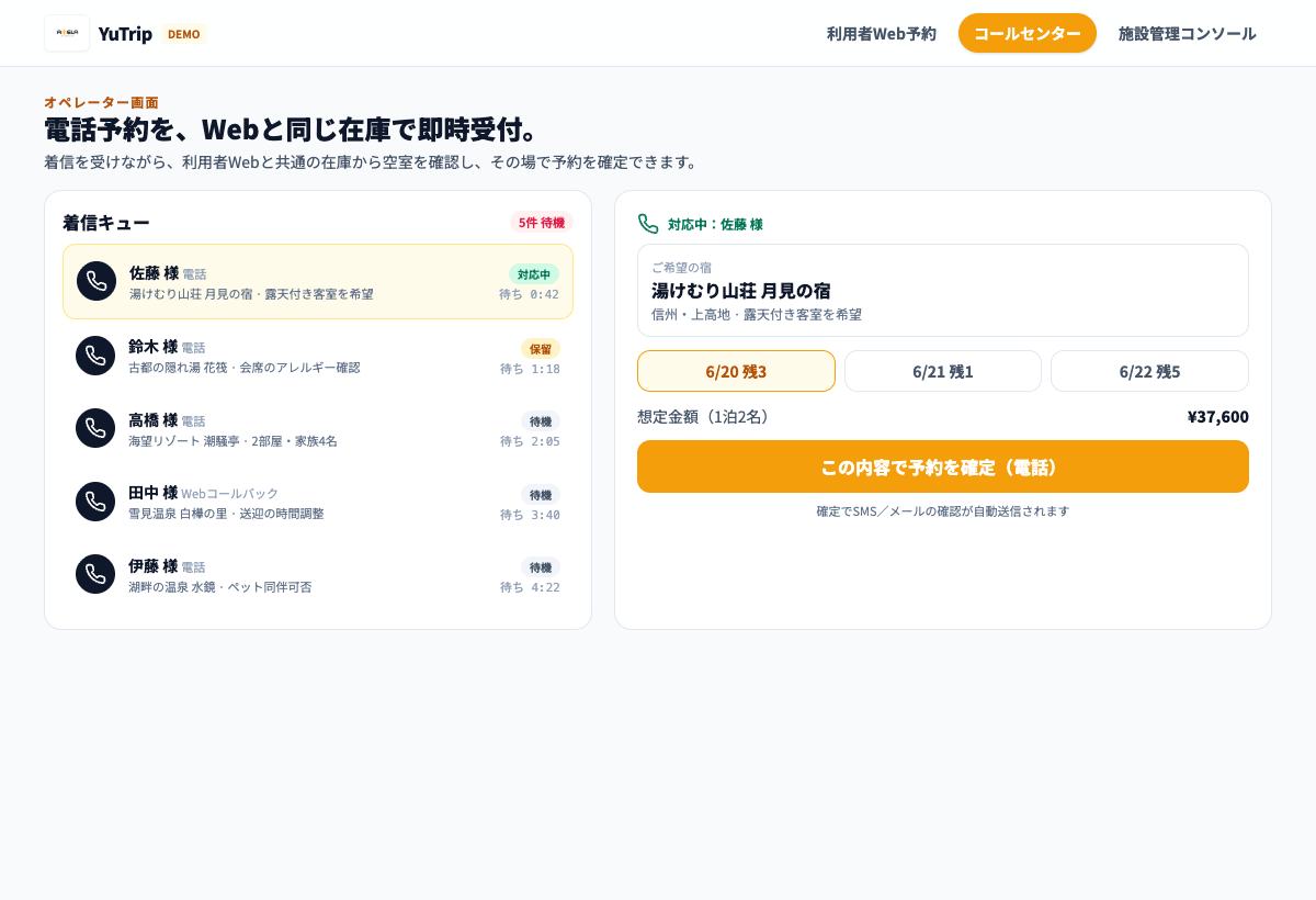 FLAGSHIP 利用者Web予約 宿選び → 経路確認 → 時間選択 